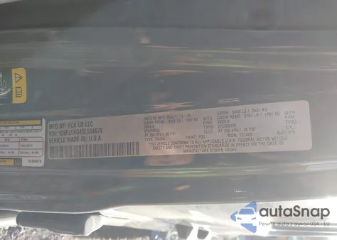 2025 Jeep Gladiator Nighthawk из США, поврежденный, VIN 1C6PJTAG4SL504679